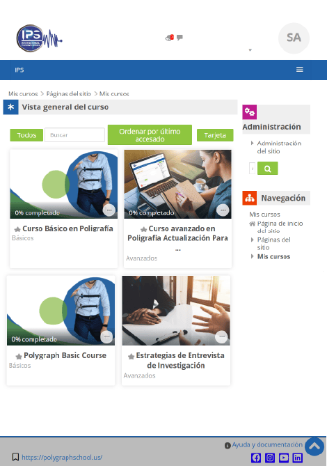 Plataforma digital poligrafia escuela ipsc