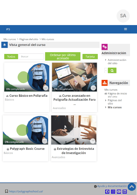 plataforma educativa poligrafia curso